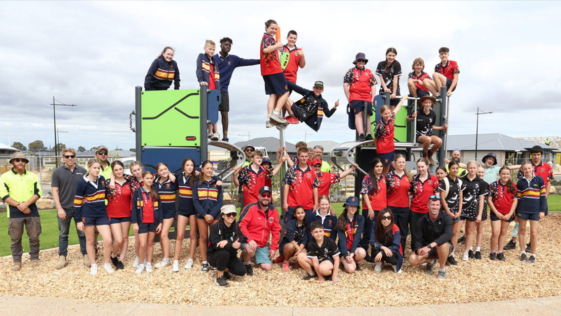 Students Help GreenInc Complete Community Space at The Entrance