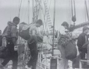1986/87 Seven Bedford employees took park in Sail Training on The Failie for 5 days
