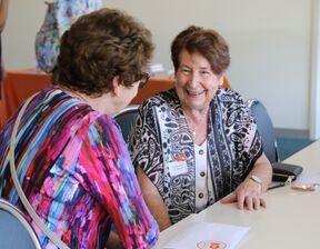 Two ladies having a conversation