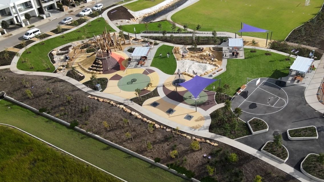 Birds eye view of lights view Adventure playground