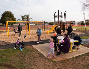 Group of children playing in playground