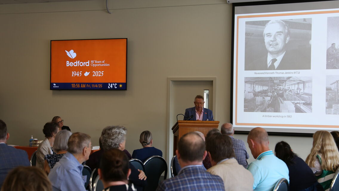 Man giving speech to an audience