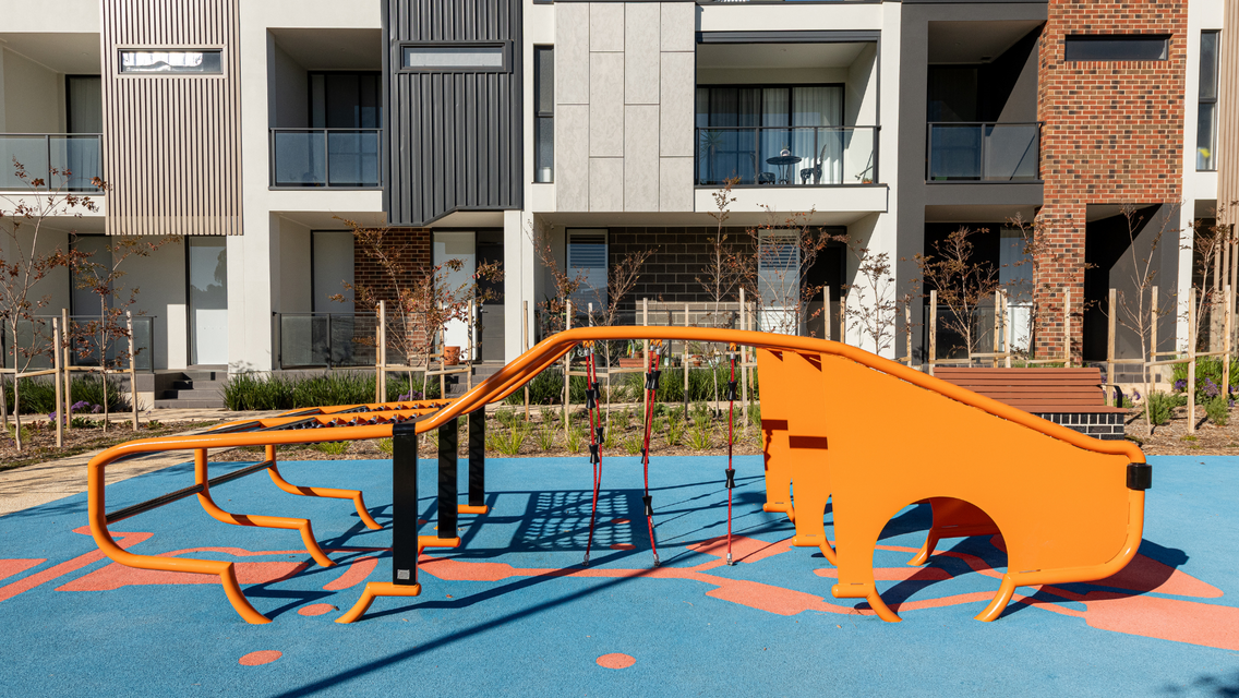 Orange colour children's play equipment