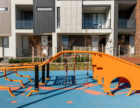 Orange colour children's play equipment