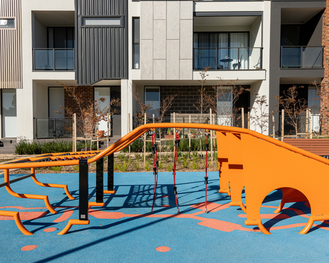 Orange colour children's play equipment