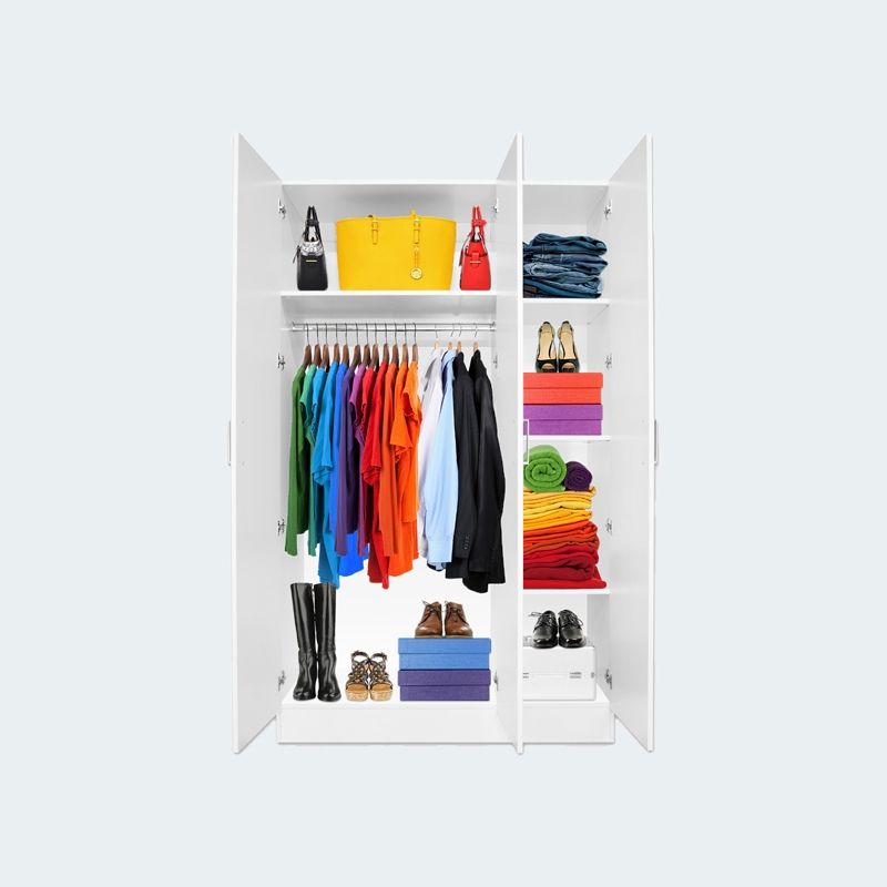 Three door split wardrobe